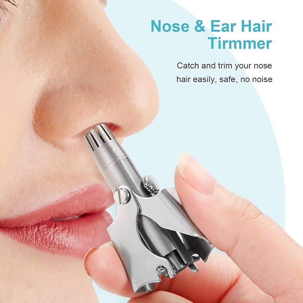 Mini Portable Stainless Steel Nose Hair Trimmer Manual Grooming Tool Safe And Durable For Easy And Comfortable Use