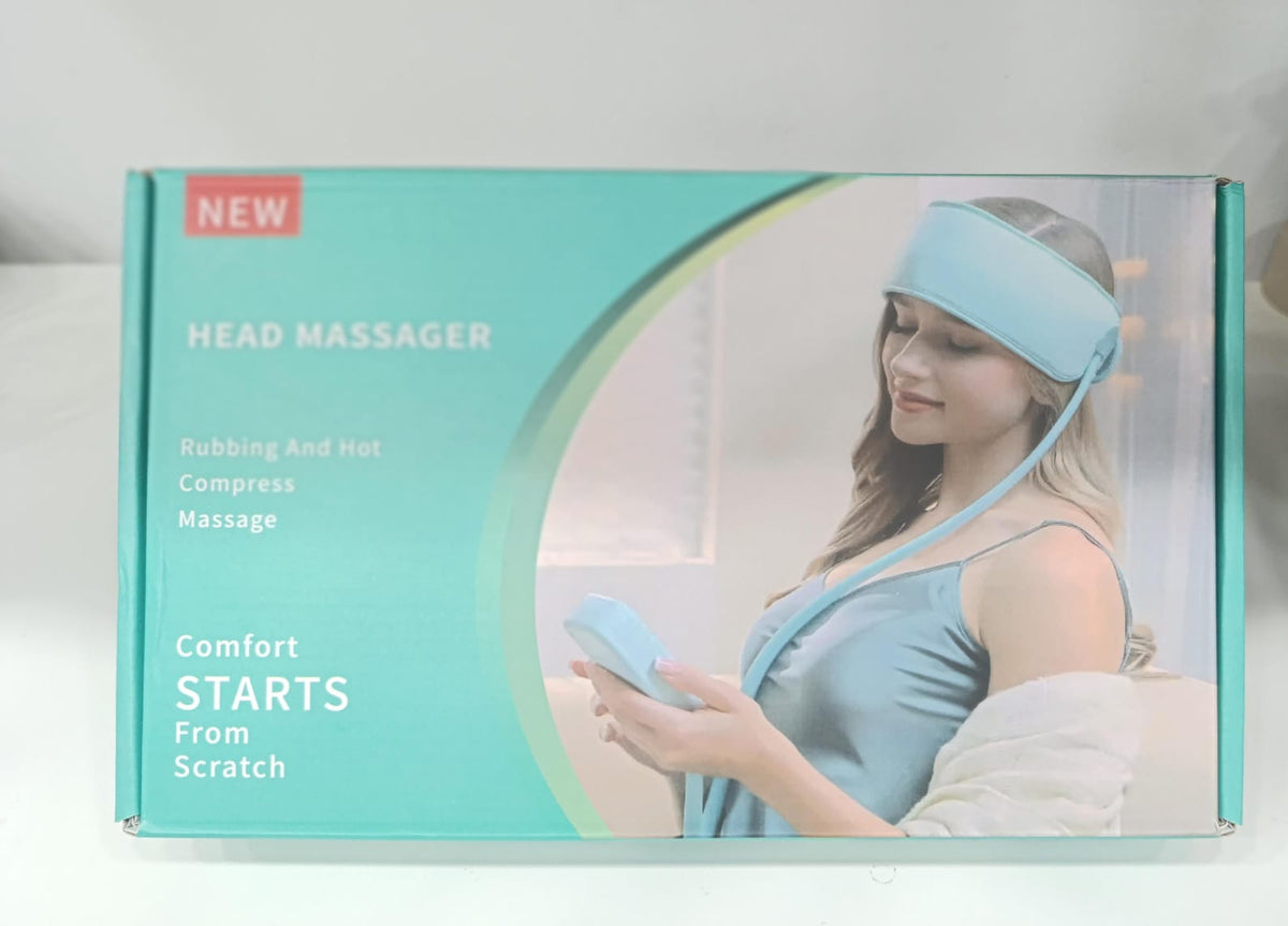 360 Degree Relaxation Electric Head Massager With Air Compression Kneading Heat Therapy Type C Port Rechargeable