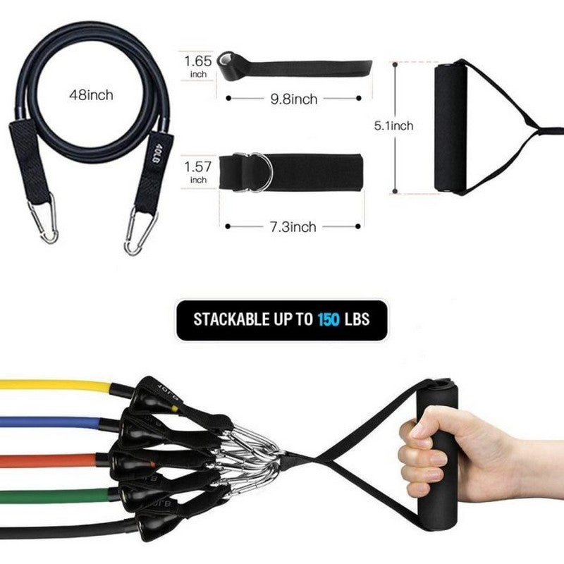 11-Piece Resistance Bands Workout Set