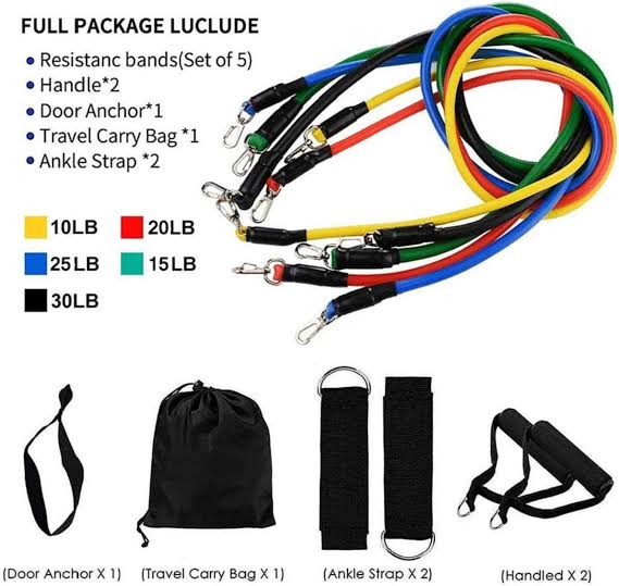 11-Piece Resistance Bands Workout Set