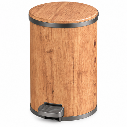 Premium Marble/Wood Design Pedal Dustbin (7L & 11L)