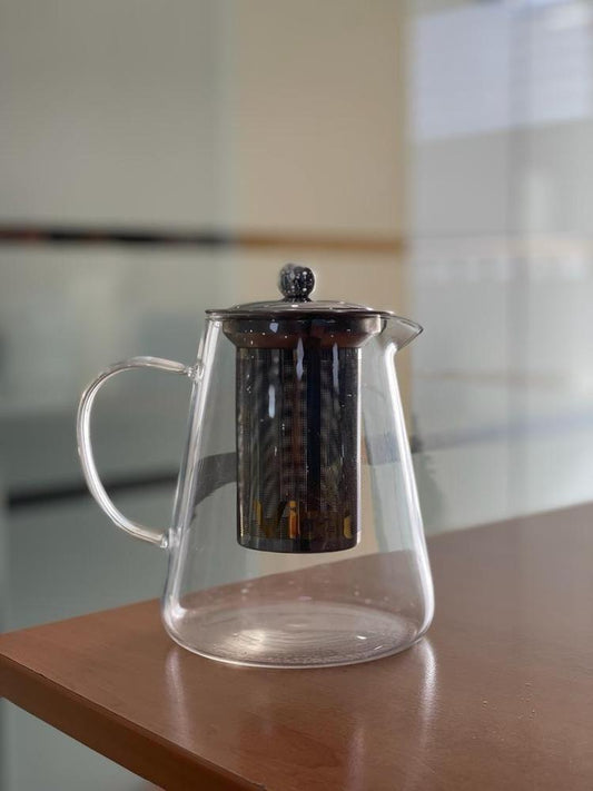 Infuser Glass Tea Jug with Stainless Steel Filter – Premium Hot & Cold Brewer for Tea, Detox Water & Herbal Drinks