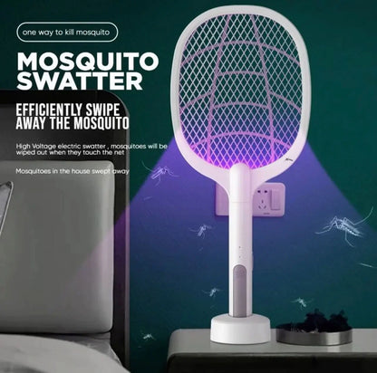 Nova Mosquito Killer Swatter 2 In 1 Rechargeable Electric Racket And Lamp With Type C Charging