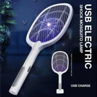 Nova Mosquito Killer Swatter 2 In 1 Rechargeable Electric Racket And Lamp With Type C Charging