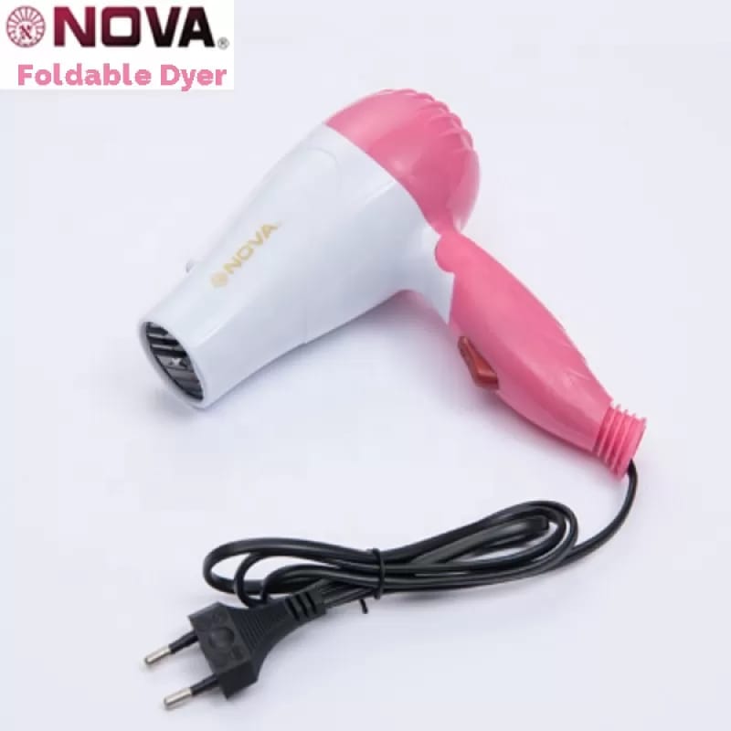 Nova NV-1290 1000W Portable Foldable Mini Hair Dryer – Compact Travel Styling Tool