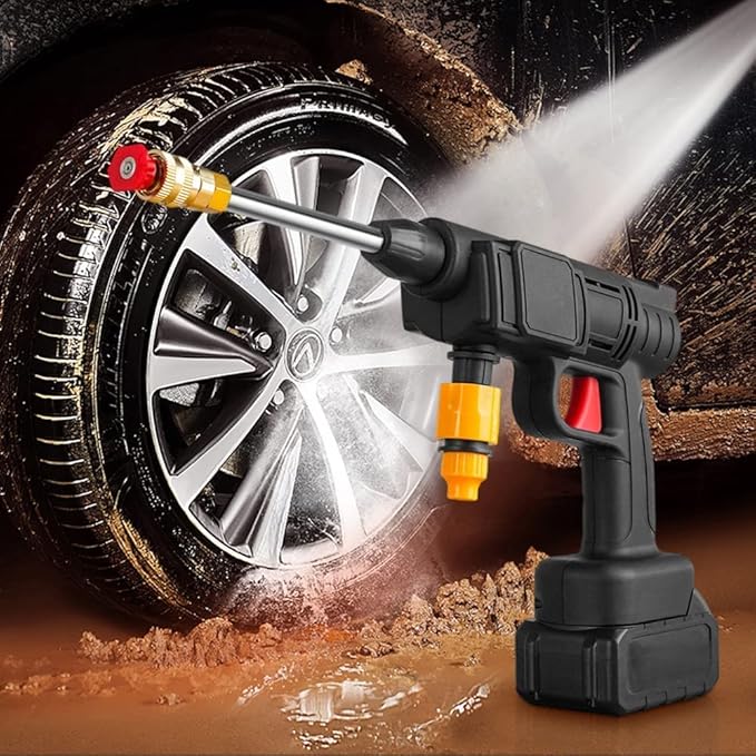Automatic Cordless Car Wash Spray Gun- 48V High Pressure Lithium Battery - Wireless Foam Jet Washer