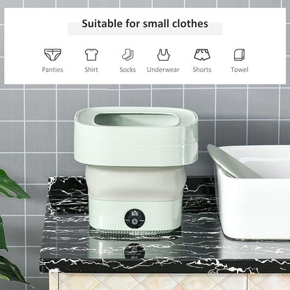 Foldable Mini Washing Machine – Portable Collapsible Washer for Travel, Dorm, Baby Clothes | Random Color
