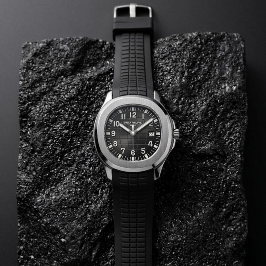 Patek Philippe Mens Watch Luxury Design With Comfortable Silicone Strap Water Resistant Date Feature
