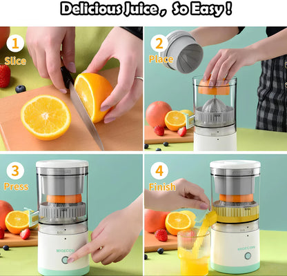 Manual Citrus Juicer & Squeezer – Portable Hand-Press Fruit Juicer with Built-in Strainer and Measuring Cup
