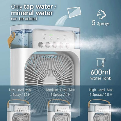 Mini air cooling fan multifunction usb new household  portable air conditioner humidifier strong wind | protable fan | portable air cooler (random color)