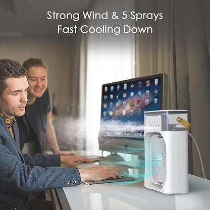 Mini air cooling fan multifunction usb new household  portable air conditioner humidifier strong wind | protable fan | portable air cooler (random color)