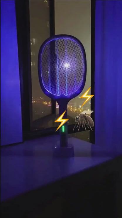 Nova Mosquito Killer Swatter 2 In 1 Rechargeable Electric Racket And Lamp With Type C Charging