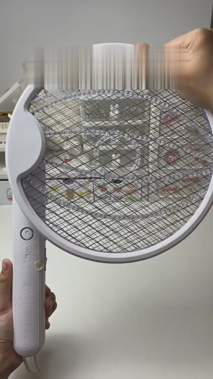 Foldable Mosquito Killer Trap | Electric Rechargeable Bug Zapper Racket For Indoor And Outdoor Mosquito And Insect Control (Random Color)