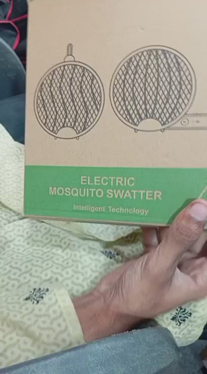 Foldable Mosquito Killer Trap | Electric Rechargeable Bug Zapper Racket For Indoor And Outdoor Mosquito And Insect Control (Random Color)