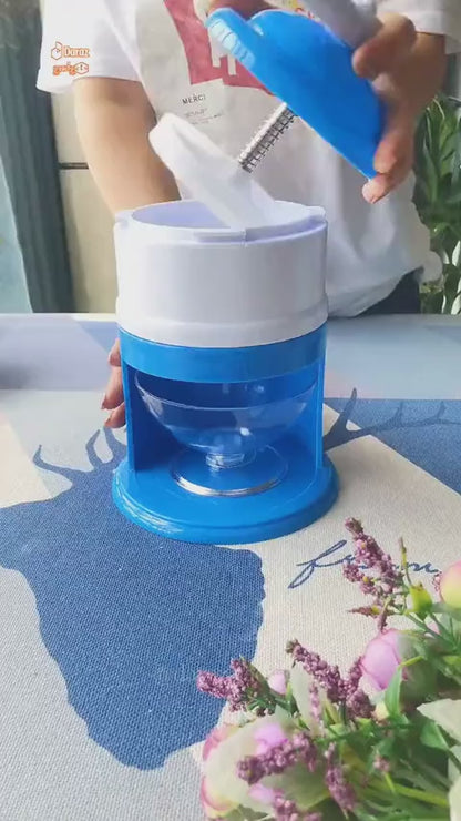 Manual Ice Shaver & Gola Ganda Maker – Portable Ice Crusher Machine for Home Use with Stainless Steel Blades