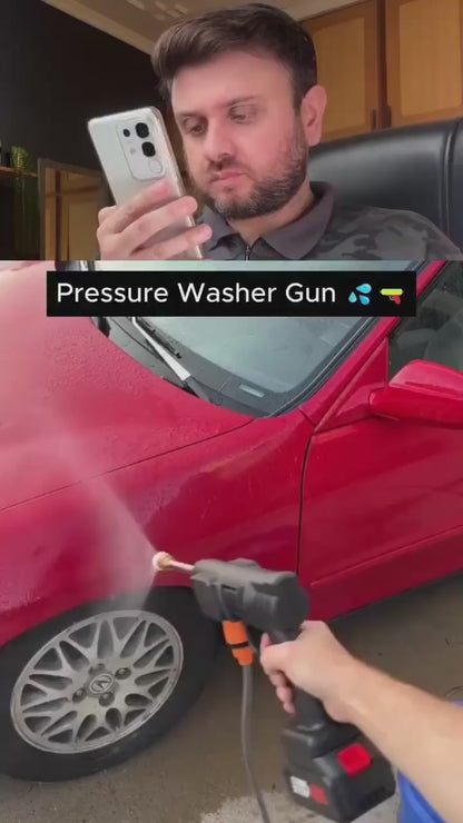 Automatic Cordless Car Wash Spray Gun- 48V High Pressure Lithium Battery - Wireless Foam Jet Washer