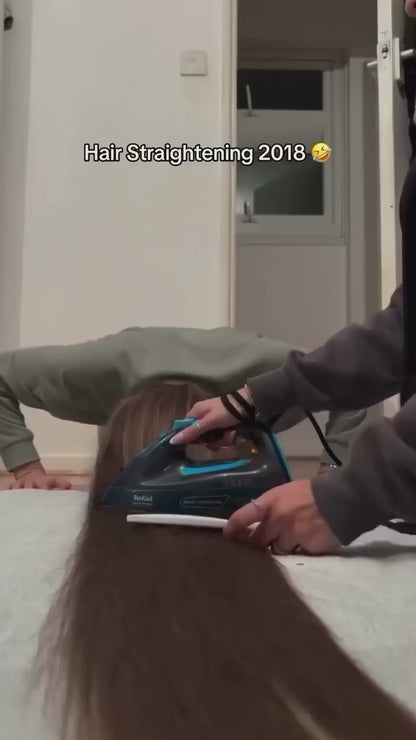 Mini Hair Straightening Comb Wireless Charging Portable Multifunctional Hair Care Styling Comb (Random Color)