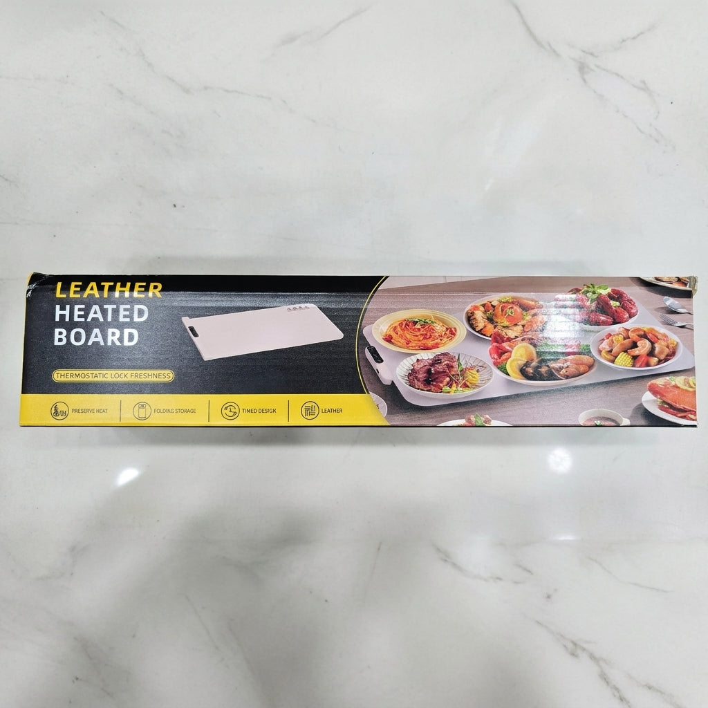 Leather Heated Board - Food Warmer & Warming Tray